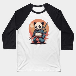 Panda Samurai Fighter Baseball T-Shirt